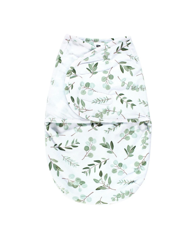Hudson Baby Baby Boys Hudson Plush Faux Fur Swaddle Wrap, Eucalyptus, 0-3 Months
