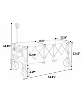 Mondawe 300L Heavy Duty Folding Wagon - 220lb Capacity