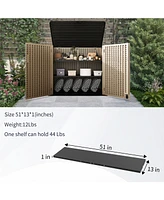 Mondawe Metal Single-Layer Large Cabinet Shelf (1-Pack)