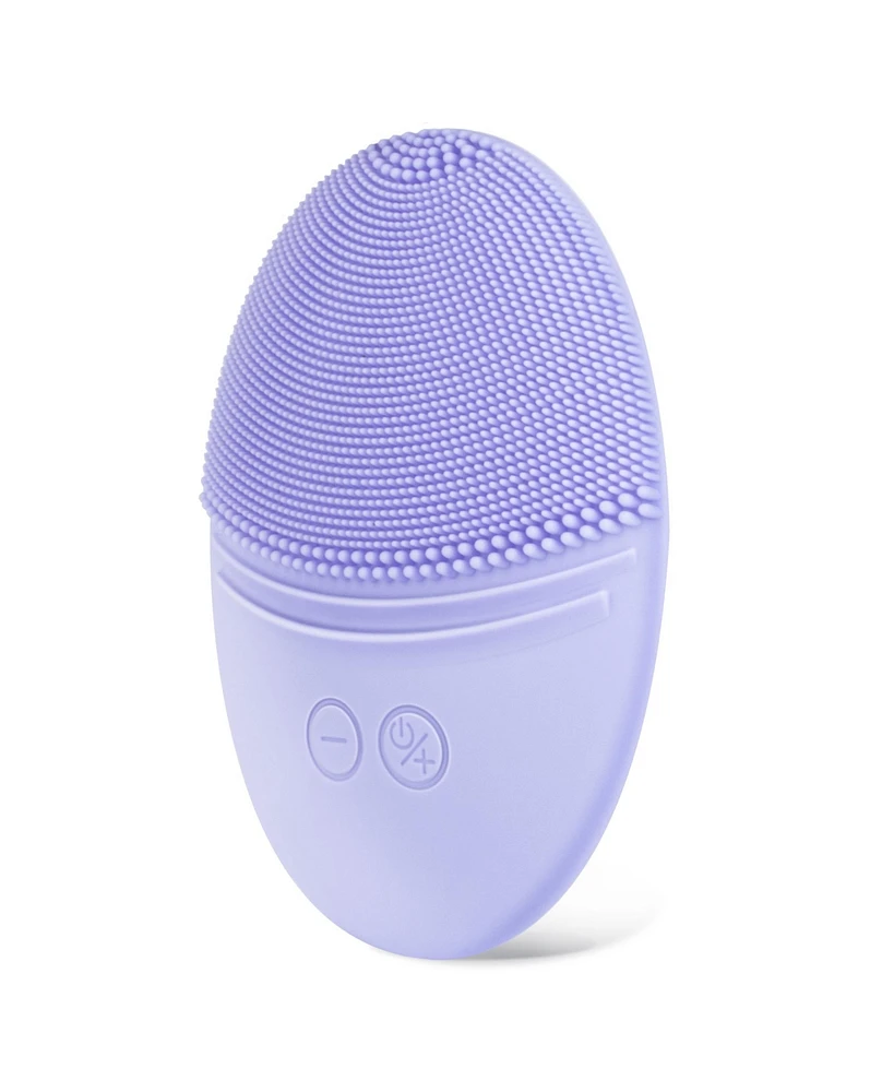 Ezbasics Rechargeable Facial Cleansing Brush, Soft Silicone Waterproof Sonic Vibrating Face Cleaning Brush Compatible with Face Cleansers, 5 Speeds, V