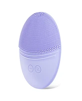 Ezbasics Rechargeable Facial Cleansing Brush, Soft Silicone Waterproof Sonic Vibrating Face Cleaning Brush Compatible with Face Cleansers, 5 Speeds, V