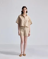 Reistor Women's Boxy Shirt with Lace