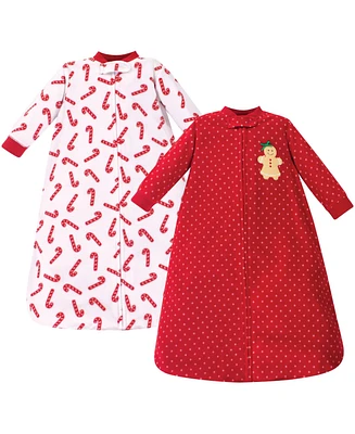 Hudson Baby Girls Long-Sleeve Fleece Sleeping Bag, Sugar Spice