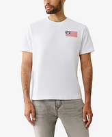 True Religion Men's Short Sleeve Horseshoe Flag T-Shirt
