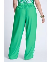 Eloquii Plus Placed Print Pull On Pant