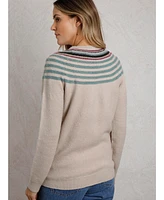 Weird Fish Women's Sinatra Patterned Knit Jumper