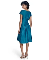 Jessica Howard Petite Short-Sleeve Fit & Flare Dress