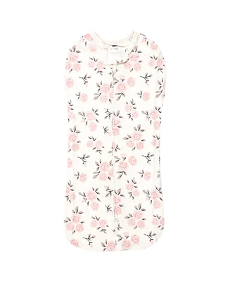 Hudson Baby Baby Girls Hudson Sleep Pod, Neutral Pink Floral, 0-2 Months