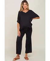 Pinkblush Maternity Black Cropped Pant Set