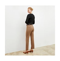 M.m.LaFleur Women's Smith Straight Trouser - Washable Wool Twill