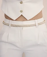 Ettika Cultivated Pearl Chain Hip Belt
