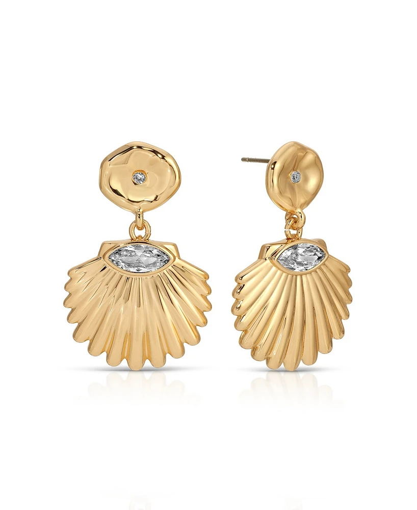 Ettika Santorini Shell Drop Earrings