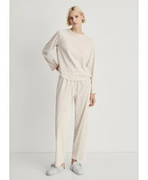 Mango Women's 2-Piece Plain Cotton Pajama Set