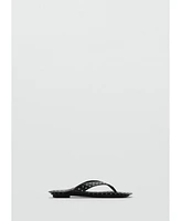 Mango Women's Die-Cut Leather Sandals