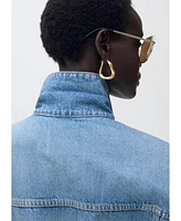 Mango Women's Oversize Denim Pockets Jacket