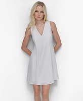 Dkny Women's V-Neck Sleeveless A-line Dress