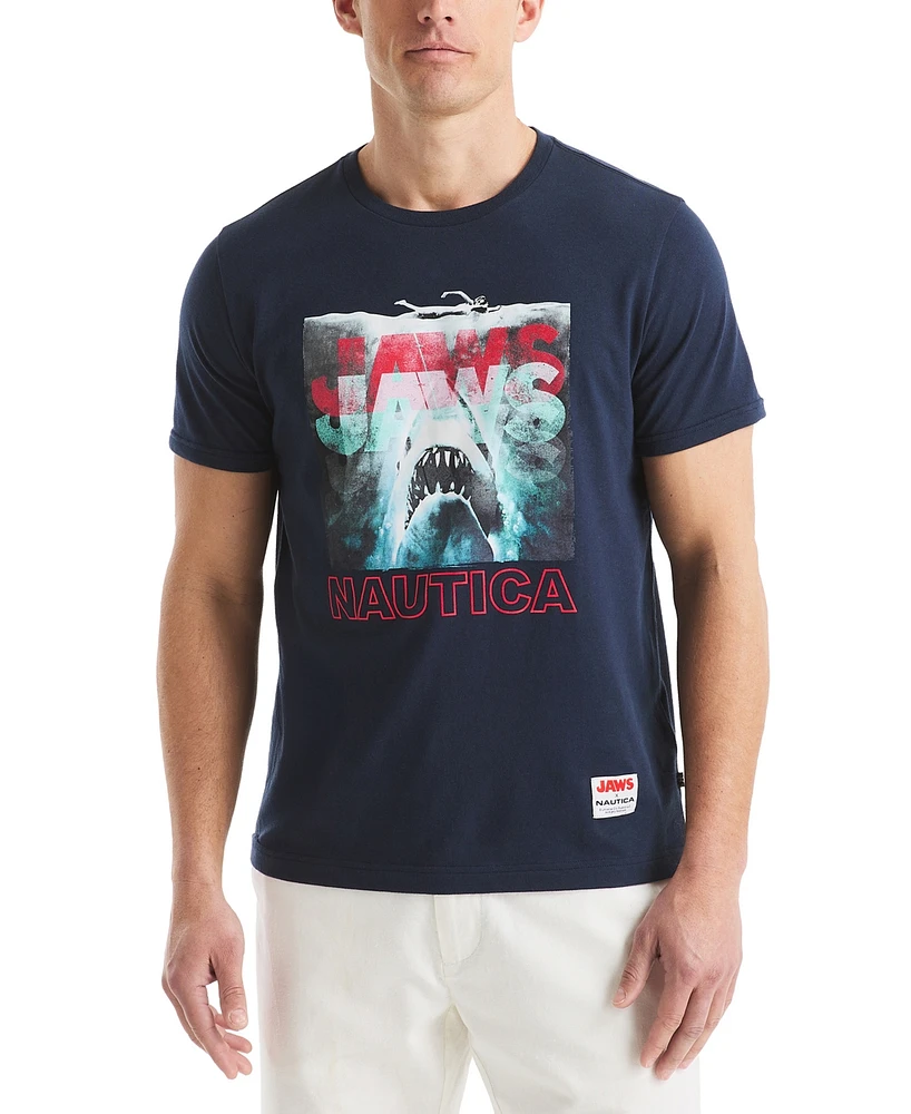 Jaws x Nautica Men's Classic-Fit Graphic T-Shirt