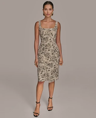 Donna Karan New York Women's Sleeveless Jacquard Sheath Dress