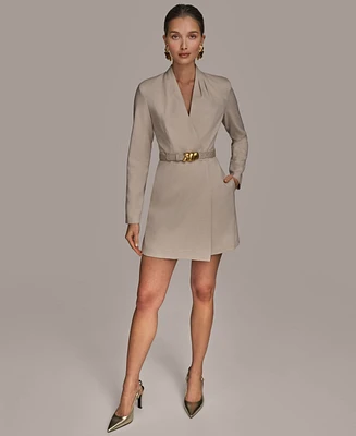 Donna Karan New York Women's Belted Wrap Skort Romper