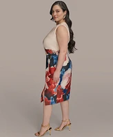 Donna Karan New York Plus Printed Sheath Dress