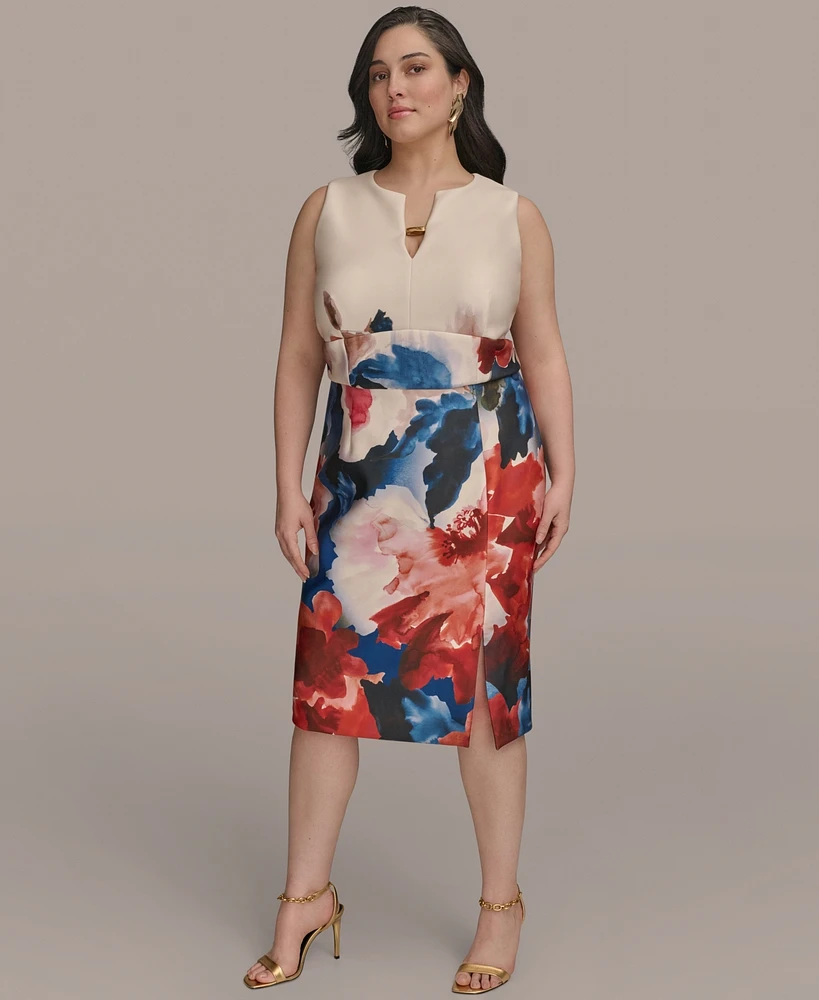 Donna Karan New York Plus Printed Sheath Dress