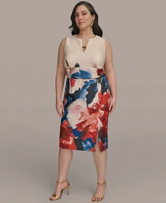 Donna Karan New York Plus Printed Sheath Dress
