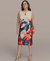 Donna Karan New York Plus Printed Sheath Dress