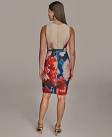 Donna Karan New York Petites Printed Scuba Sheath Dress