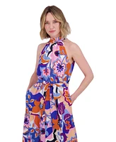 Eliza J Women's Printed Halter Midi Dress
