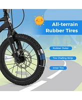Kids Bike Lightweight with 2 Removable Training Wheels for Aged 4-7