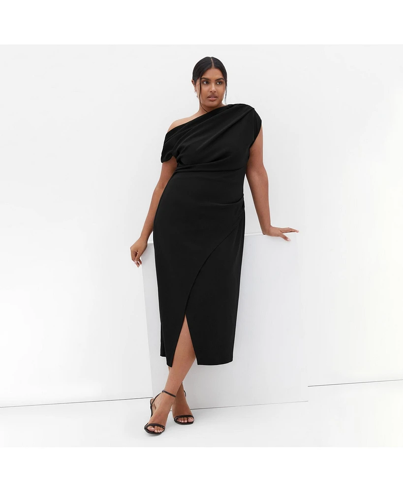 City Chic Plus Sassy Off Shoulder Dress
