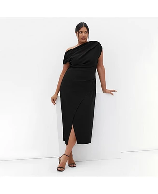 City Chic Plus Sassy Off Shoulder Dress