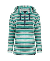 Weird Fish Women's Ally 1/4 Zip Stripe Hoodie
