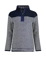 Weird Fish Women's Juliet 1/4 Zip Stripe Macaroni