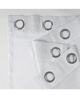Half Price Drapes Aspen White Grommet Textured Faux Linen Sheer Curtain