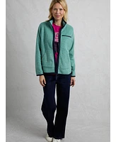 Weird Fish Women's Tilly Long Sleeve 1/4 Zip Grid Fleece