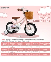 Kids Retro Bike with Adjustable Height and Basket Fun and Stylish Bicycle