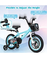 Kids Bike with Adjustable Handlebar and Saddle Perfect Bicycle for Children Aged 4-8 Years Old