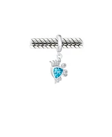 Bling Jewelry London Blue Cz Nautical Charm Bead Sterling Silver for European Bracelet