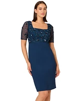 Adrianna Papell Women's Square-Neck Sheath Dress