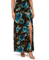 Adrianna Papell Women's Floral-Print Ruffled Gown
