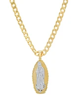Steeltime Unisex 14K Gold Plated Our Lady Guadalupe Pendant Necklace