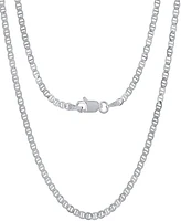 Steeltime Unisex Sterling Silver Mariner Superflat Necklace