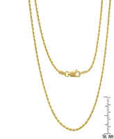Steeltime Unisex 14K Gold Plated Rope Chain Necklace