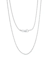 Steeltime Unisex Sterling Silver Rope Chain Necklace