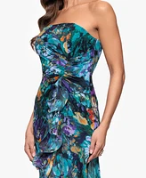 Xscape Women's Printed Sleeveless Maxi Dress