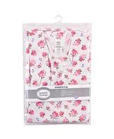 Luvable Friends Baby Girls Sleeveless Jersey Cotton Sleeping Bag, Sack, Blanket, Jersey Floral Jersey, 0-6 Months