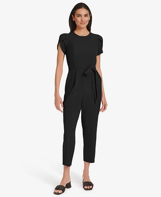 Calvin Klein Women's Short-Sleeve Tapered Jumpsuit