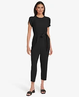 Calvin Klein Women's Short-Sleeve Tapered Jumpsuit