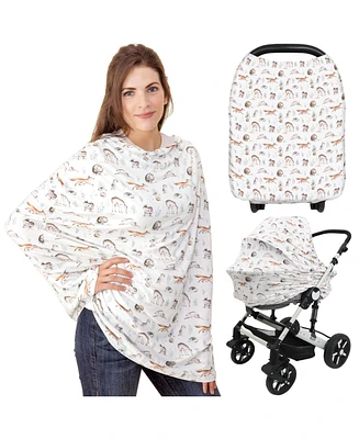 KeaBabies Baby Car Seat Cover, All-in-1 Nursing Covers for Babies, Infant Cover